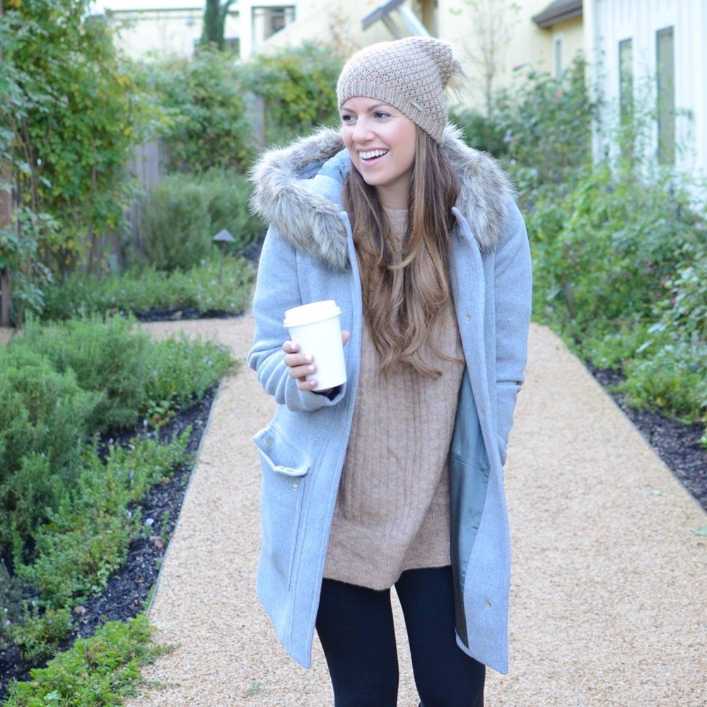 JCrew Factory Vail Parka with Removable Fur Trim